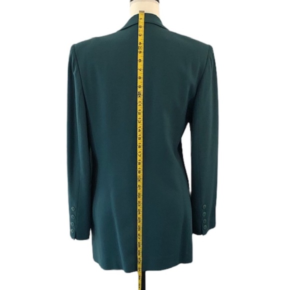 Jones New York Vintage 90s Green Wool Blazer Size 8 - Picture 4 of 13